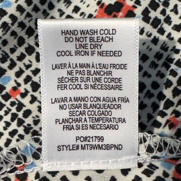 Bobeau Kaleidoscope Wrap V-Neck Blouse Multicolor Women's Size Small NWT - Picture 7 of 9